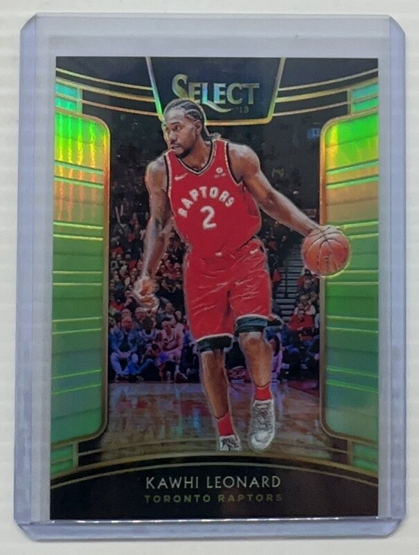 2018-19 Select Kawhi Leonard Concourse Green Prizm #23/75 Raptors