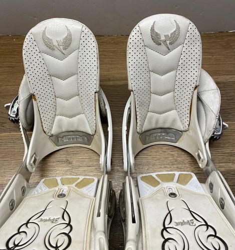 VTG 2007 Raiden Raptor Snowboard Bindings White Chrome Made In Italy Please Read - Picture 13 of 16