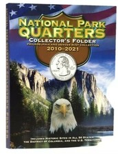 Whitman National Park Quarters P and D Mint. Large 8x10" Folder  #8787