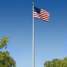 Super Tough Commercial Grade Sectional 20ft. Flagpole - Clear Anodized