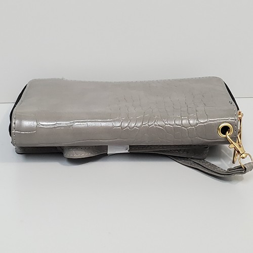 Sasha Purse Women's Handbag Gray Crossbody Gold Logo Double Zip - Bild 3 von 12