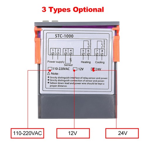 Versatile STC-1000 Temperature Controller with LED Display & Sensor - Picture 3 of 13