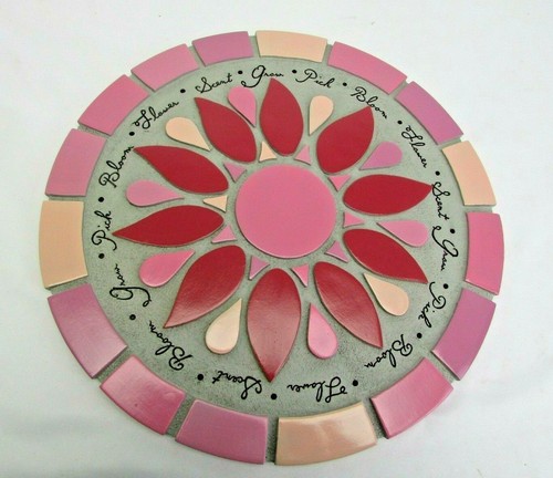 Russ Berrie SG-1660 Mosaic Flower Stepping Stone - Picture 1 of 2