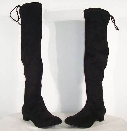 Overknee-Stiefel im Wildleder Look von Hitmars, Farbe Schwarz, Größe 43 - Bild 2 von 8