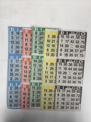 BINGO Papierkarten 3 auf SEITE 5 SEPARATE FARBSEITEN PRO PACKUNG 100 SETS À 5 SEITEN - Bild 2 von 2