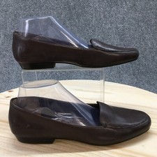 St Johns Bay Shoes Womens 9.5 M Lauren Slip On Loafer 024-2613 Brown Leather