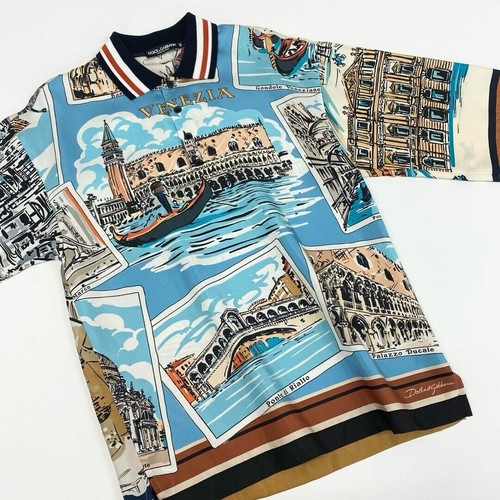 DOLCE & GABBANA GAPPER camicia seta italiana manica corta uomo usata GIAPPONE - Foto 3 di 9