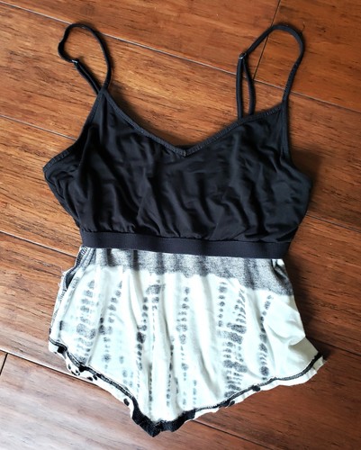 AEO Soft & Sexy Stretchy Supersoft Black White Tank w/bra support S/P/CH - Picture 5 of 5