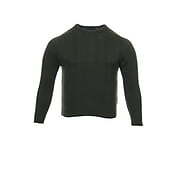 NWT Tricots St Raphael Olive Green Vertical Striped Crew Neck Sweater 2XL $65 - Picture 5 of 5