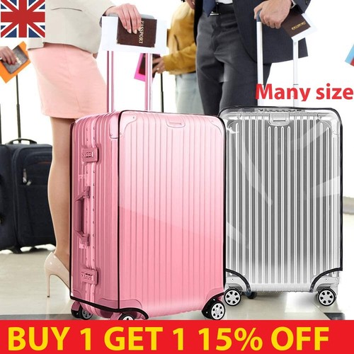 Clear PVC Waterproof Luggage Cover Trolley Suitcase Protector 18"-30" Travel UK - Picture 16 of 20