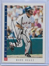 Baseball Card IP auto 1993 Score WADE BOGGS Boston Red Sox