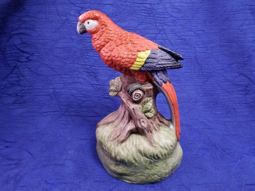 Vintage Papagei Vogel Spieluhr Figur schönes Morgenlied - Bild 1 von 5