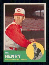1963 TOPPS  BASEBALL  # 378  BILL HENRY    12886