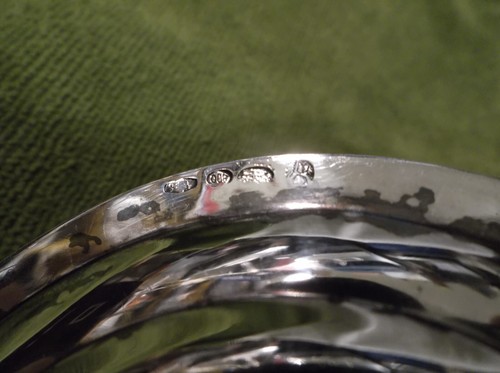 SCHÖNE viktorianische .800 Silber und geschliffenes Glas DECKEL ZUCKERDOSE 198g Fuß - Bild 13 von 17