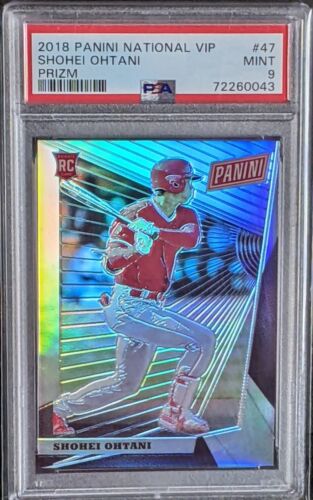 2018 Panini National VIP Shohei Ohtani RC Silber Holo Prizm/99 Rookie PSA 9 #47 - Bild 2 von 6