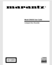 Marantz DR-6050 Lettore CD Registratore Istruzioni Funzionante - MANUALE UTENTE 