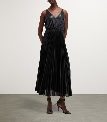 NWOT $429 AllSaints Spark Pleated Maxi Dress & Sweater Set M - Picture 5 of 10
