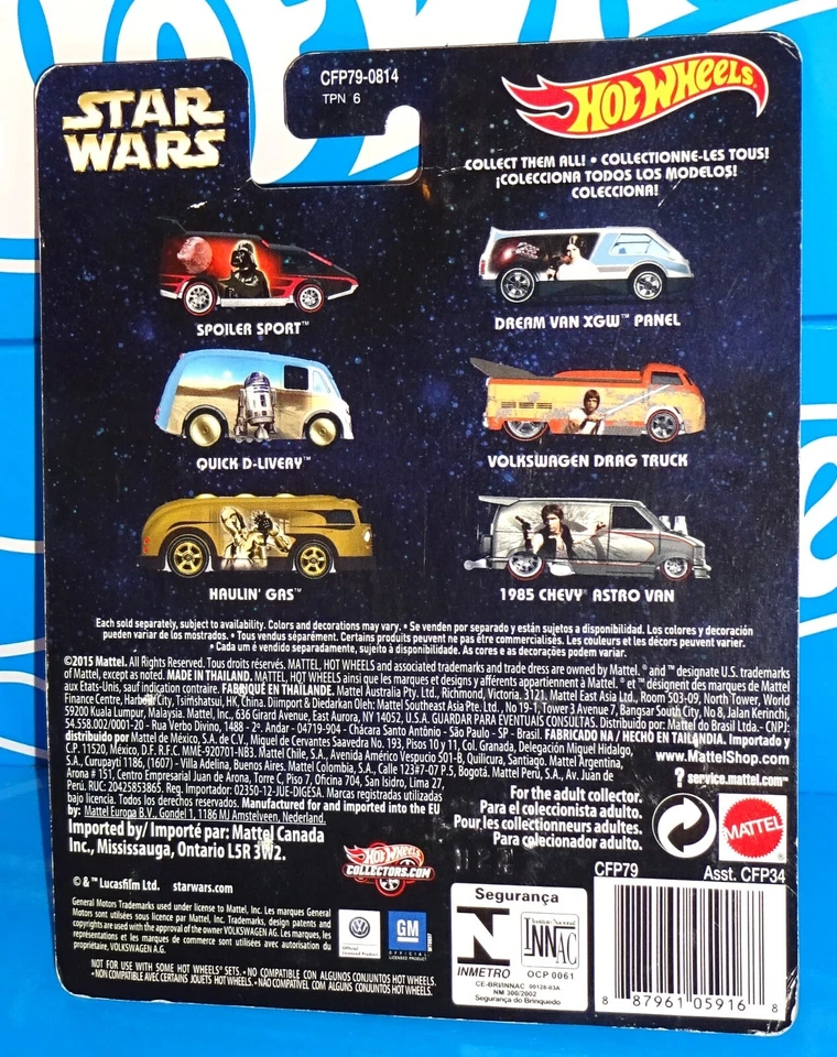 Camión de arrastre Hot Wheels 2015 cultura pop Star Wars LUKE SKYWALKER VW naranja Foto 4 de 4