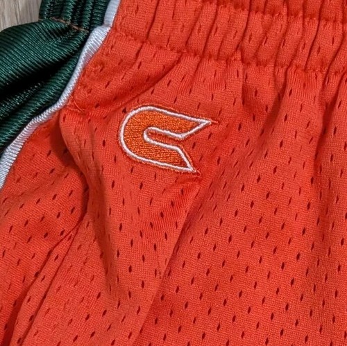 VINTAGE Hurricanes Miami University Colosseum Shorts Size L Mens Orange NCAA  - Picture 6 of 8