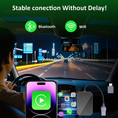 Adaptador inalámbrico CarPlay Dongle USB para Apple iOS 10+ reproductor de navegación automática para automóvil - Imagen 7 de 14