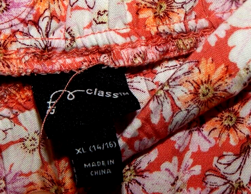 Art Class Girls Lined Asymmetric Pull On Ruffle Floral Skirt Pink XL (14/16) NWT - Picture 6 of 7