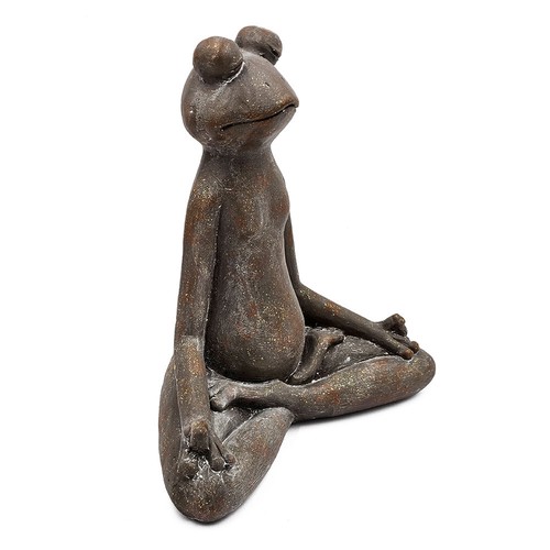 Wohndeko Yoga Frosch Figur in Lotus Pose Garten Skulptur Ornamente Statue - Bild 6 von 12