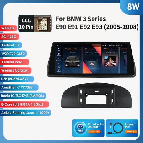 10.25" Android 13 8-Core 8+128GB Car GPS Stereo Head Unit For BMW 3 er E90 CCC
