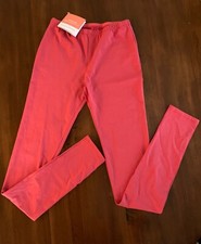 Garnet Hill Girls XL 12 - 14 / Solid Organic Cotton Leggings / Red NWT