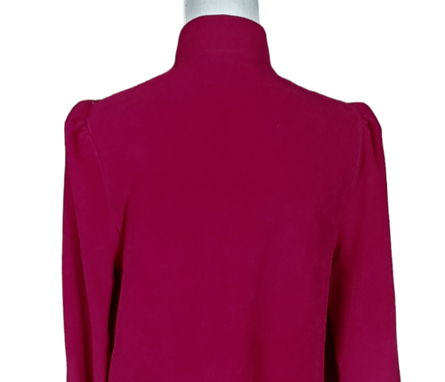 Vintage Vanity Fair Morgenmantel Größe Small Burgund Fleece Retro Loungewear Cottagecore - Bild 5 von 11
