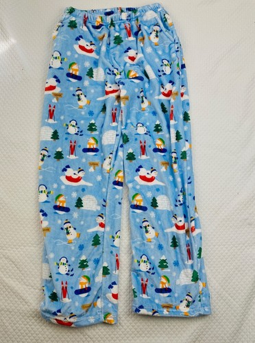NWT Iscream Plush Pants Girls Large 14 Snow Way Pajamas Lounge Pockets - Picture 2 of 5