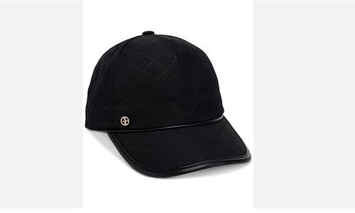 GIANI BERNINI gesteppte Nylon verstellbare Regen Damen Baseball Cap Mütze - SCHWARZ