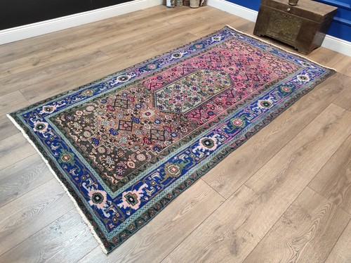 Pink Persian Rug, Antique Rug, Oriental Rug, Living Room Rug, 4.2 x 8 ft - Picture 5 of 10
