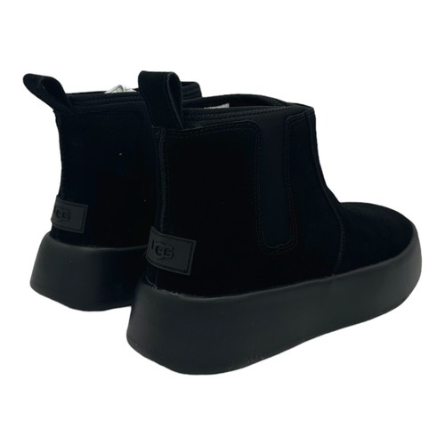 UGG CLASSIC BOOM BOOTIE BLACK SUEDE SHEEPSKIN WOMEN'S SIZE US 6 - Picture 5 of 7