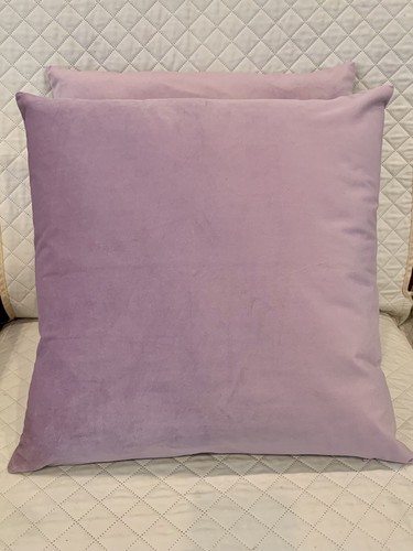 Set of 2 Purple Throw Pillows 18x18” Polyester Soft LILAC Couch Bedroom Decor - Picture 2 of 5