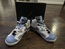 Air Jordan 6 Retro UNC University Blue 384665-410 Size GS 7Y