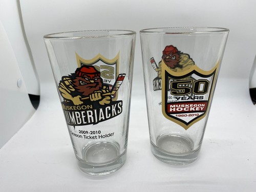 Muskegon Lumberjacks drinking glasses celebrating 50 years of Hockey in Muskegon - Picture 4 of 8
