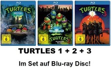 Turtles 1+2+3 (Teenage Mutant Ninja) Film, Geheimnis des Ooze 3x Blu-ray NEU+OVP