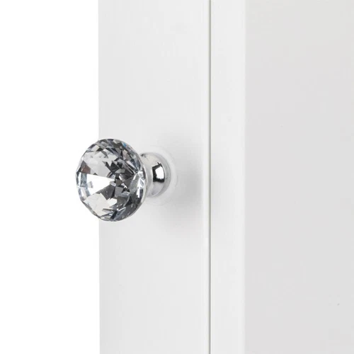 Adjustable Shelf White Single Door Mirror Indoor Bathroom Wall Mounted Cabinet - Picture 6 of 15