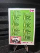 1984 Topps Baseball. Checklist 1-132 114