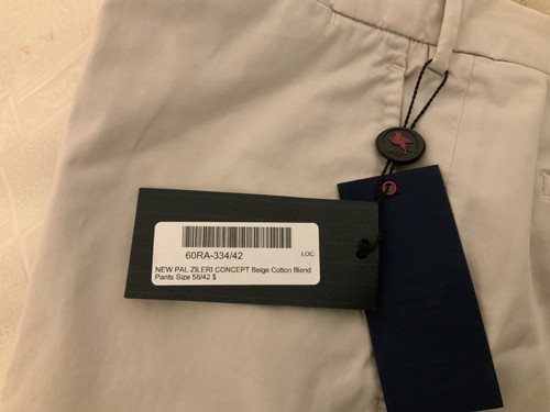 NEW PAL ZILERI CONCEPT BEIGE COTTON BLEND MEN'S PANTS IT 58 MADE IN ITALY - Picture 7 of 11