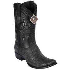 King Exotic BLACK Genuine SHARK Western Boot Dubai Square Toe EE 4790905