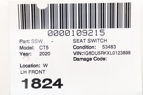 2020 - 2025 CADILLAC CT5 FRONT LEFT SIDE SEAT POWER LUMBAR SWITCH OEM 84649559 - Foto 11 di 11