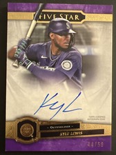 2021 Topps Five Star Kyle Lewis Autograph Purple SP #’d 44/50 Auto #FSA-KL