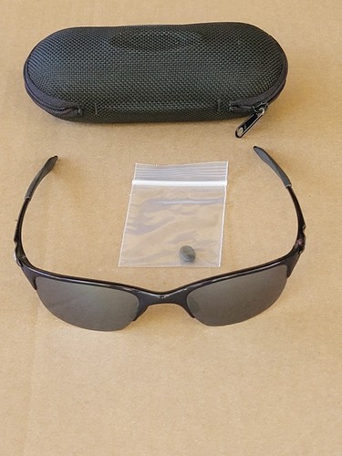 VINTAGE OAKLEY HALF WIRE 1.0 BLUE WITH BLACK IRIDIUM LENSES