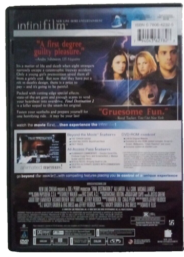 Final Destination 2 DVD Horror Ali Larter ,A.J. Cook, Michael Landes, Infinifilm - Imagen 7 de 8