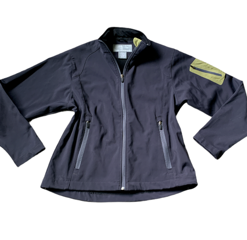 Page & Tuttle Zip Golf Jacket Gray Green Accents Zip Pockets Women M #38C - Picture 2 of 8
