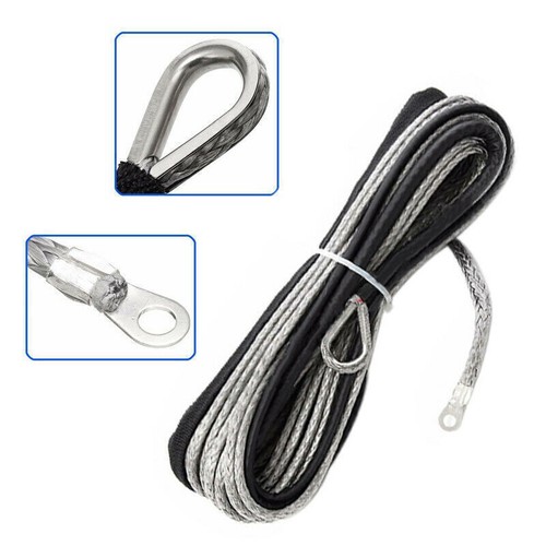 3/16"x50' 10000LBS Synthetic Winch Rope Line Recovery Cable 4WD ATV UTV w/Sheath - Picture 4 of 6