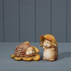 Single Ceramic Hedgehog - Woodland Autumn Figurine Decoration Gift