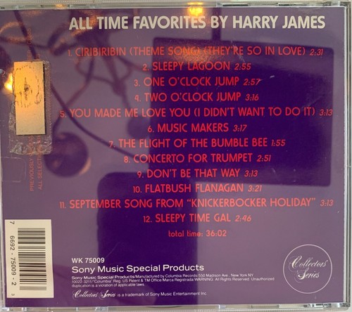 HARRY JAMES - All Time Favorites - CD - Bild 2 von 2
