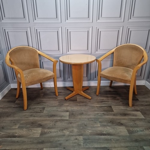 Retro Vintage Parker Knoll Table & Arm Chair Set - 2 Chairs - Havana Breakfast - Picture 2 of 24
